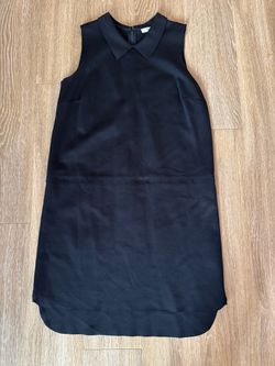 Madewell Black Sleeveless Collared Shift Dress