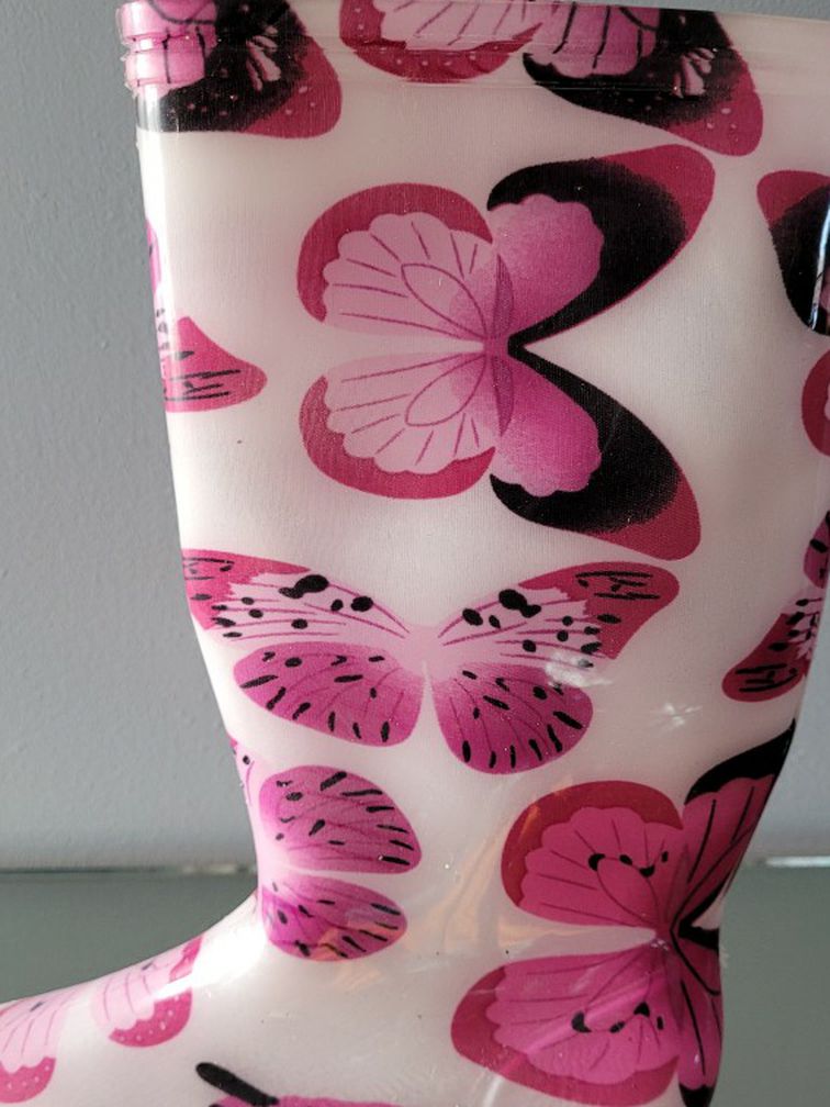 Ladies Butterfly Rain Boots
