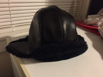 Leather cap winter
