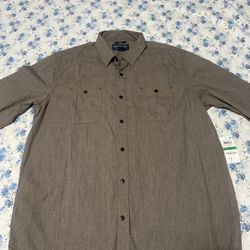 American Rag Mens Large L Dress Shirt Button Up lululemon Zara Western H & M Hollister Express Macys INC International Concepts Casual Rsq
