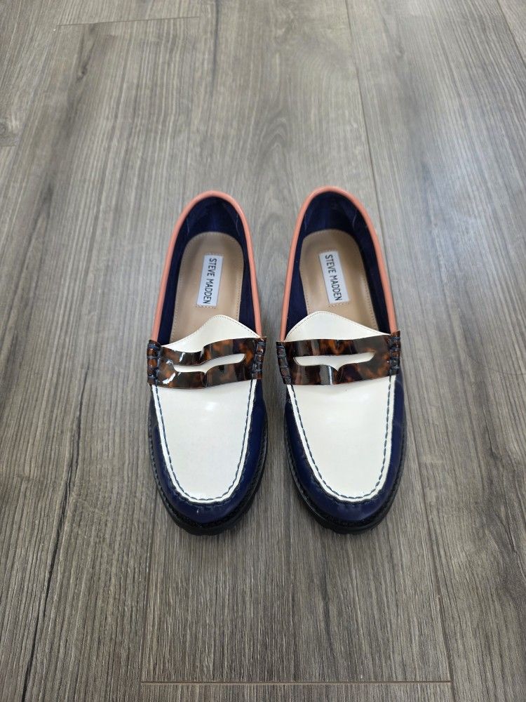 Steve Madden Patent Leather Loafers Mens Size 7M Womens 8.5