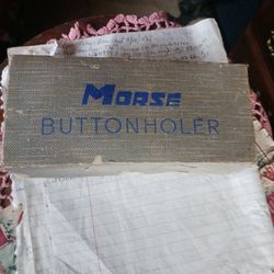 Vintage Morse Button Holder In Box With Accessories