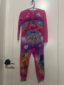 Trolls Kids One-Piece Zip-Up Pajamas