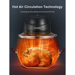 FOHERE Air Fryer Lid 7-in-1 for Instant Pot 6&8 Qt, Crisp Lid Touchscreen, Turn Your Pressure Cooker Into Air Fryer in Seconds, Accessories and Recipe