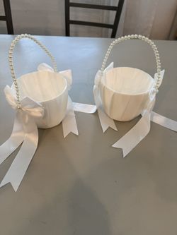 Set Of 2 Flower Girl Baskets