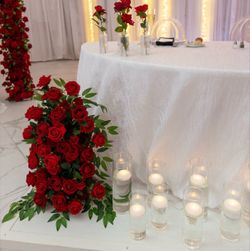 🌹 Faux Red Rose Arrangement🌹