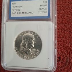 (REDUCED) PAIR OF1954  FRANKLIN HALVES