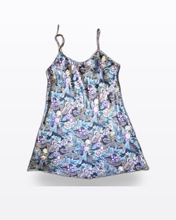 Kathryn Vintage 90s Floral Paisley Satin Slip Dress Nightgown