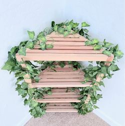 Wooden corner stand