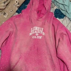 Pink Rhinestones Hoodie 