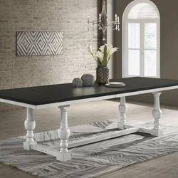 **SALE** ~Modern Farmhouse Style Dining Table with Removable Extension Leaf!