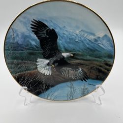 Vintage 1991 Freedom Eagle Soaring Porcelain Plate