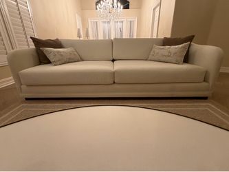 Luxury Designer Sofa – Modern Couch for Living or Formal Room - Pearl Velvet Performance Velvet