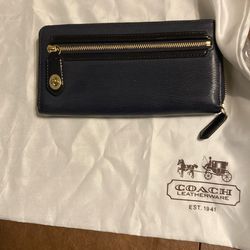$40-Navy Coach Wallet