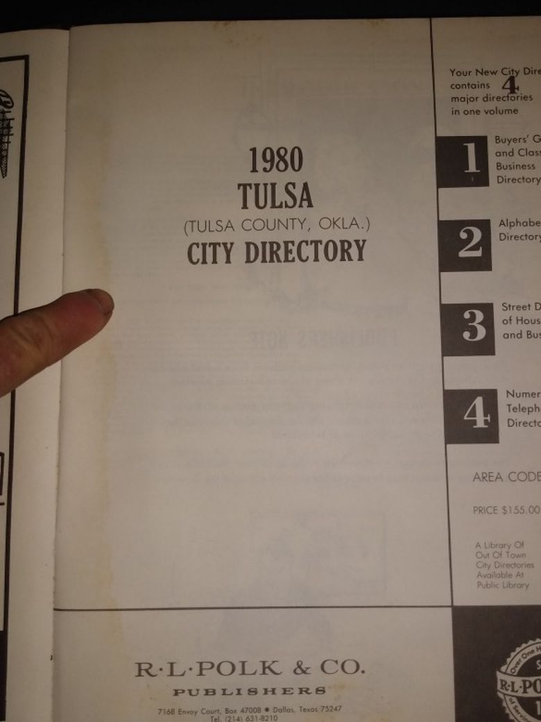 1980 Tulsa, Ok. Directory