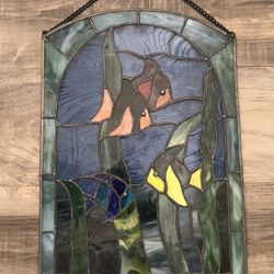 Vintage Stained Glass Fish