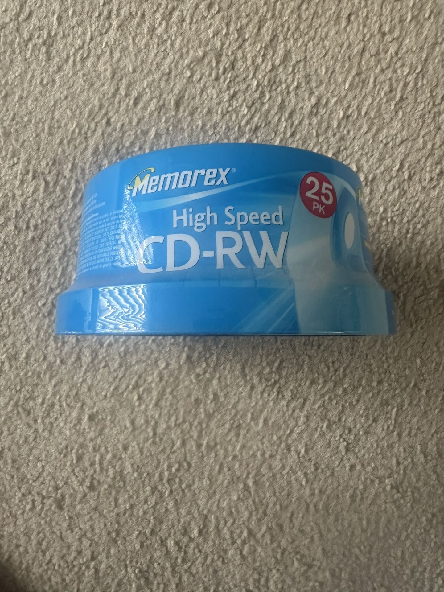 25 pack of Memorex high speed CD-RW discs.