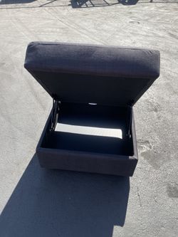 Dark Grey 26" x 26" x 16.6 " (W x D x H) Ottoman Module with Storage -Material: Flannel textile + Foam padding + Metal frame