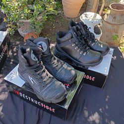 "Indestructible" Steel Toe Boots..Size 8 1/2..(Brand New)..