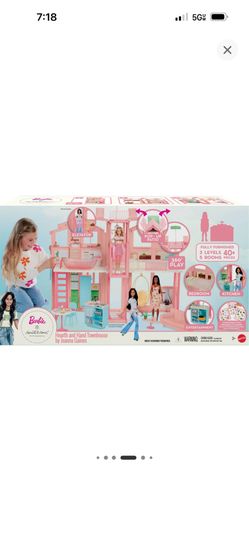 Barbie Hearth & Hand Townhouse Playset with 3 Levels & 40+ Pieces Including Furniture & Accessories