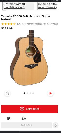 Yamaha fg800 acoustic guitar
