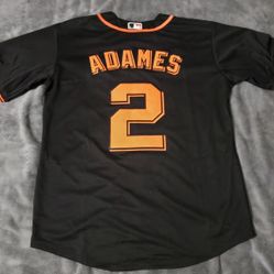 Giants Adames Black Jersey Stitched 