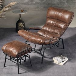 New Ovios Lounge Chair with Ottoman, Indoor Rocking Chairs, Comfortable Reading Chair and Ottoman Set, Accent Chair for Bedroom, Living Room, Office, 