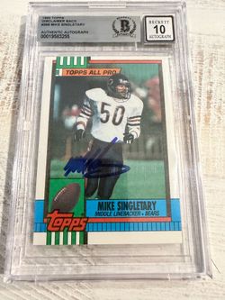 Sports card signed by player