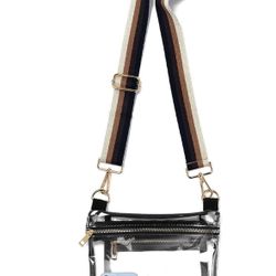 Clear Crossbody Bag Stadium Approved Clear Purse Bag for Concerts Sports Events