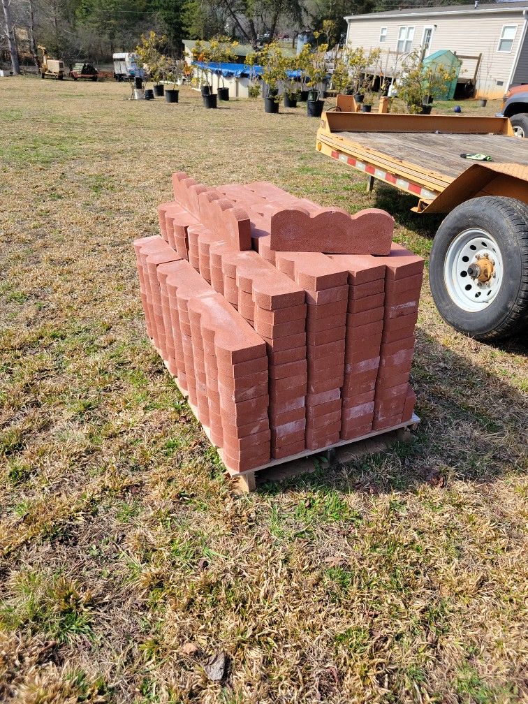 Scalloped Concrete Straight Garden Edging Stone Brick
