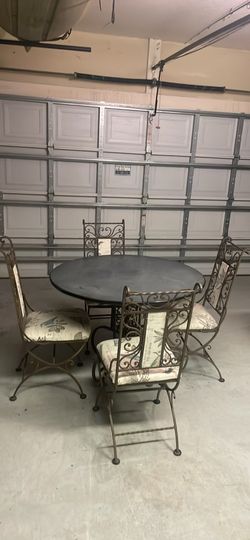 Vintage 1960’s Wrought Iron Dining Set