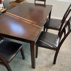 Ashley Furniture Dining Set w/ Bench + 4 Chairs