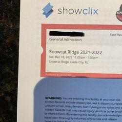 Snowcat Ridge Tickets