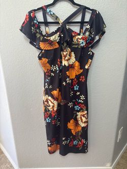 Large floral dress