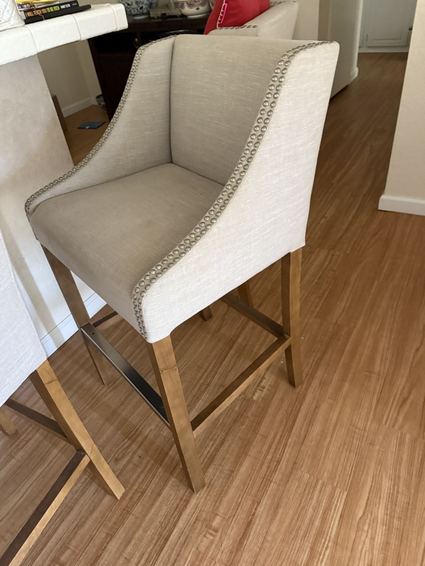 et of 3 Upholstered Bar Stools – $63 Total