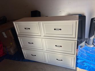 White 6-Drawer Double Dresser