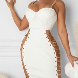 White High Fashion Couture Dress 
