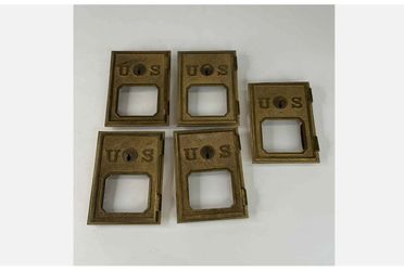 Vintage Brass U.S. Post Office Box Doors - No Keys Or Glass (LOT OF 5)
