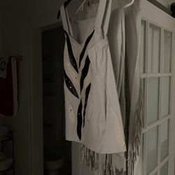 Leather top (s) leather skirt stretch waist (s) and pants (10) - $99