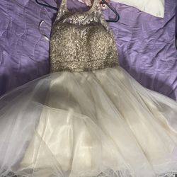 Gold Dama/event Dress