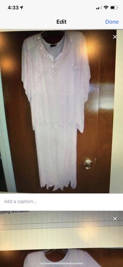 2 Piece Mother of the Bride she sequins Dress Xl