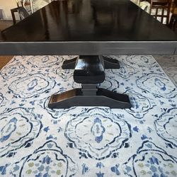 Double pedestal, custom amish made table