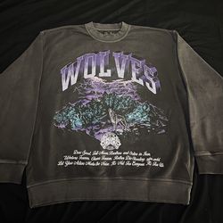 Darc Sport Wolves Club Guardians Vintage London Men's Crewneck Wolf grey Size L NWT
