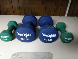 2 sets neoprine dumbells