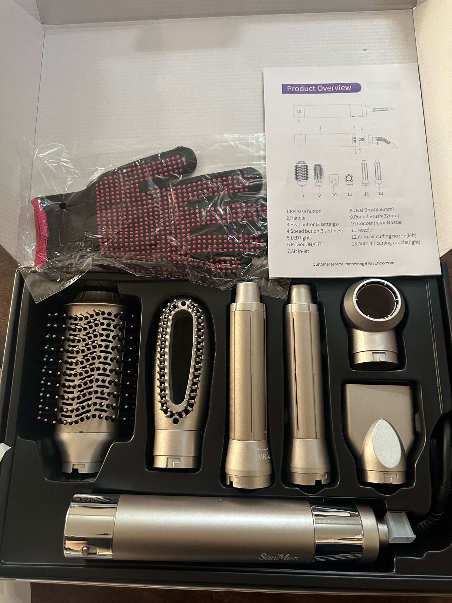 New! 5 in 1 Hair Dryer Brush Set-Upgrade Hair Dryer Brush Air Curler Air Curling Wrap Styler