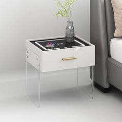 LED Charging Station Night Stands Set Of 2