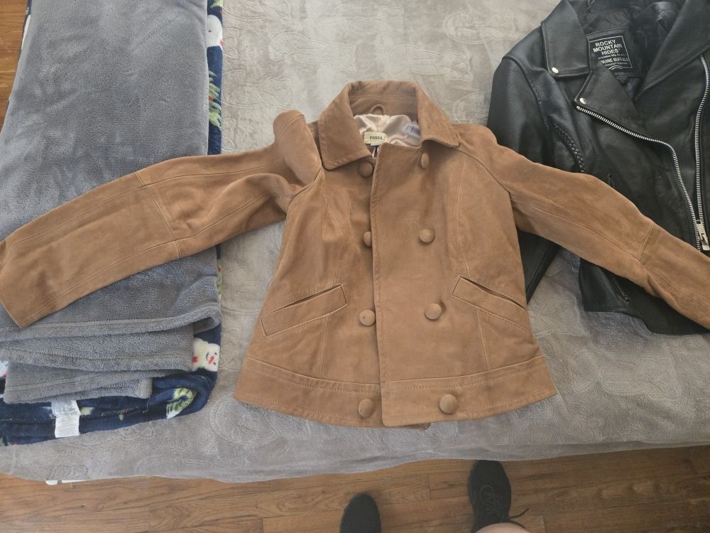 Brown Suede Small Women's Jacket