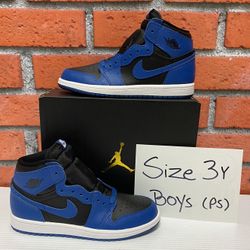 Nike Air Jordan 1 High OG Retro ‘Dark Marine Blue’ Size 3Y Boys 
