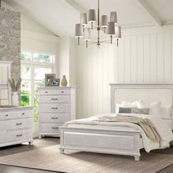 Brand New Weathered Gray 4pc Queen Bedroom Set (Available In Eastern King)