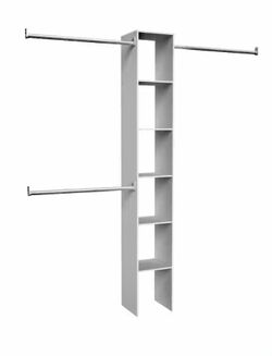12 in. White Tower Wall Mount Closet System